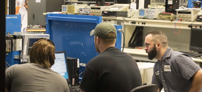 Industrial Systems Technology students at work