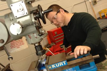 Machine Tool Technology student at work