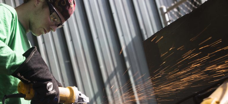 Welding and Joining Technology student at work