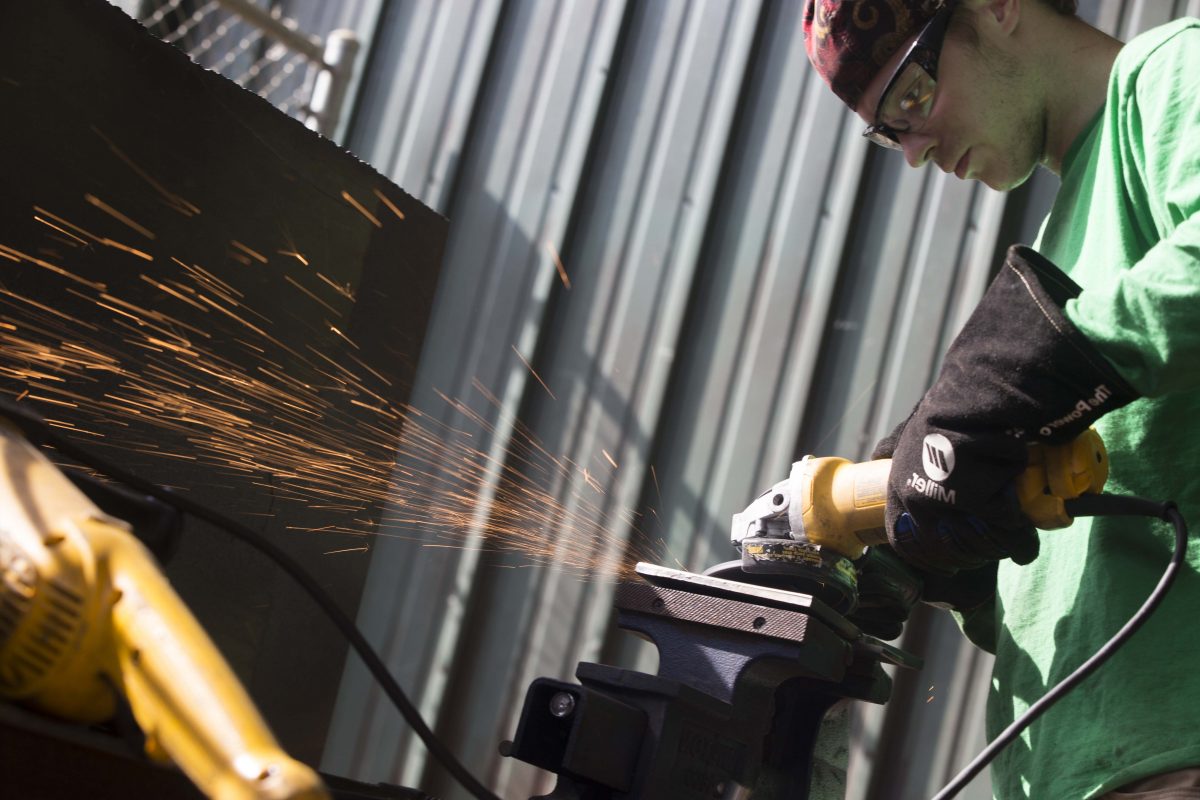 Welding and Joining Technology student at work