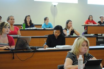 Psychology students in class