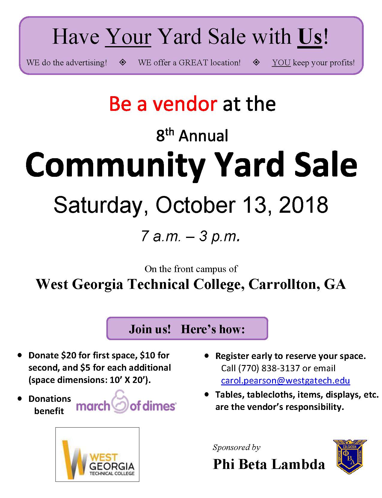 Community Yard Sale Flyer