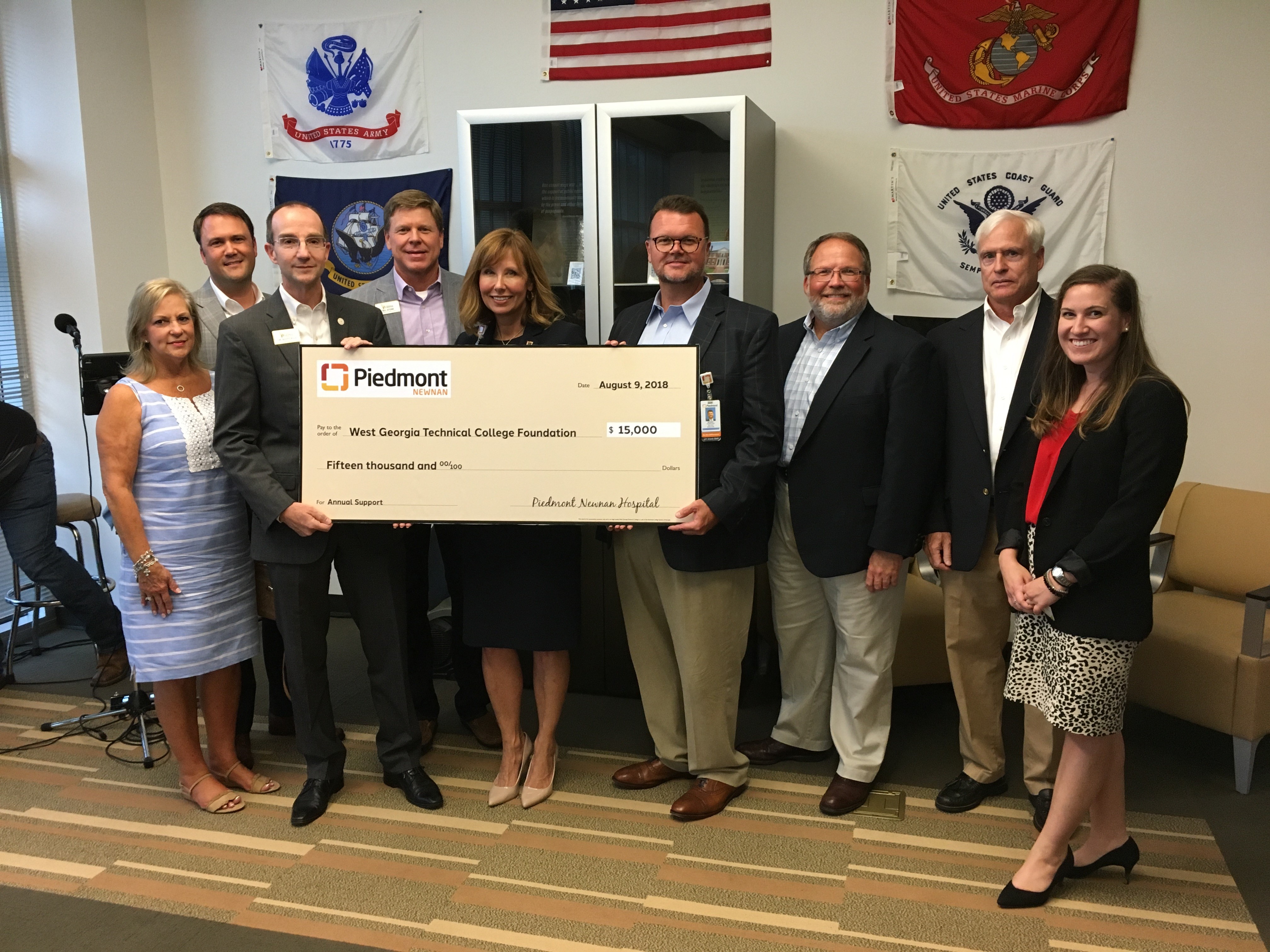 Foundation with large check