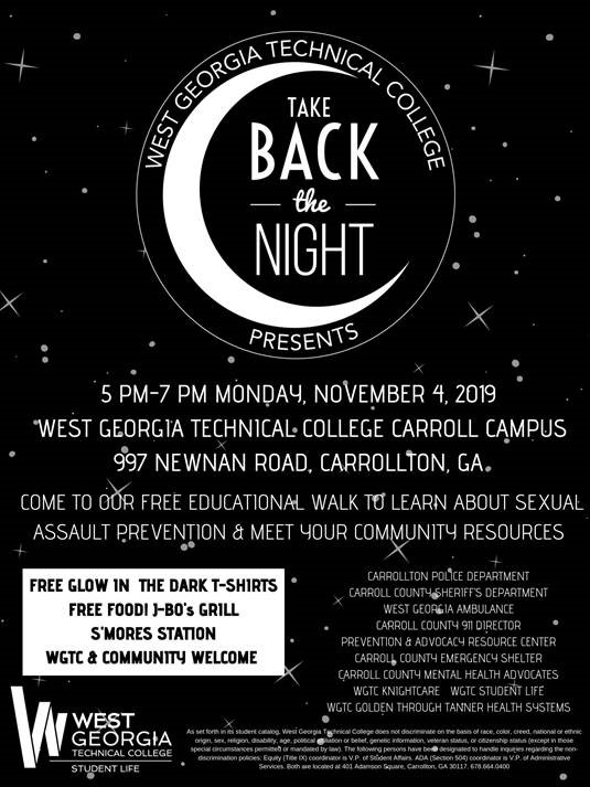 Take Back The Night flyer