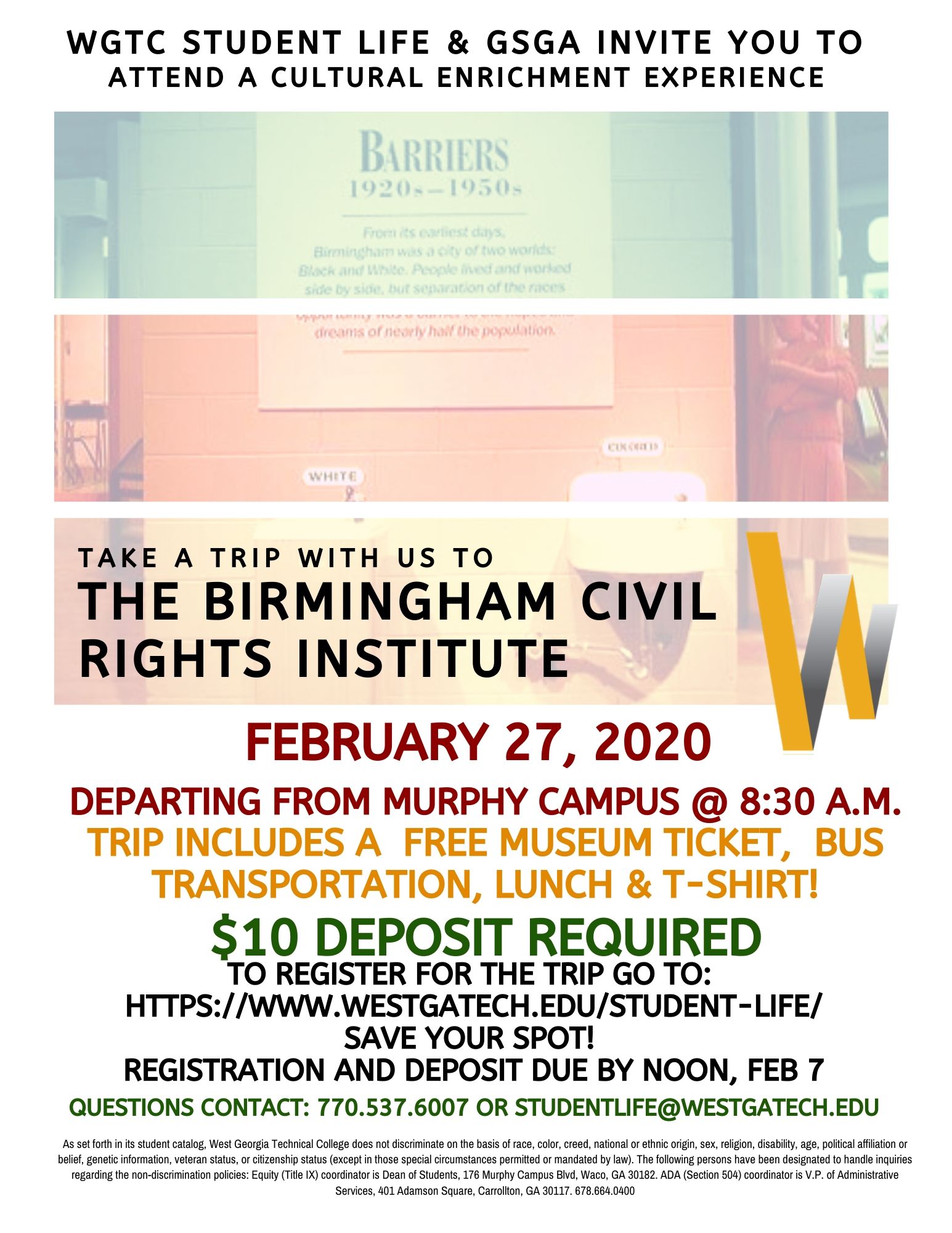 Birmingham civil rights institute trip february 27 2020