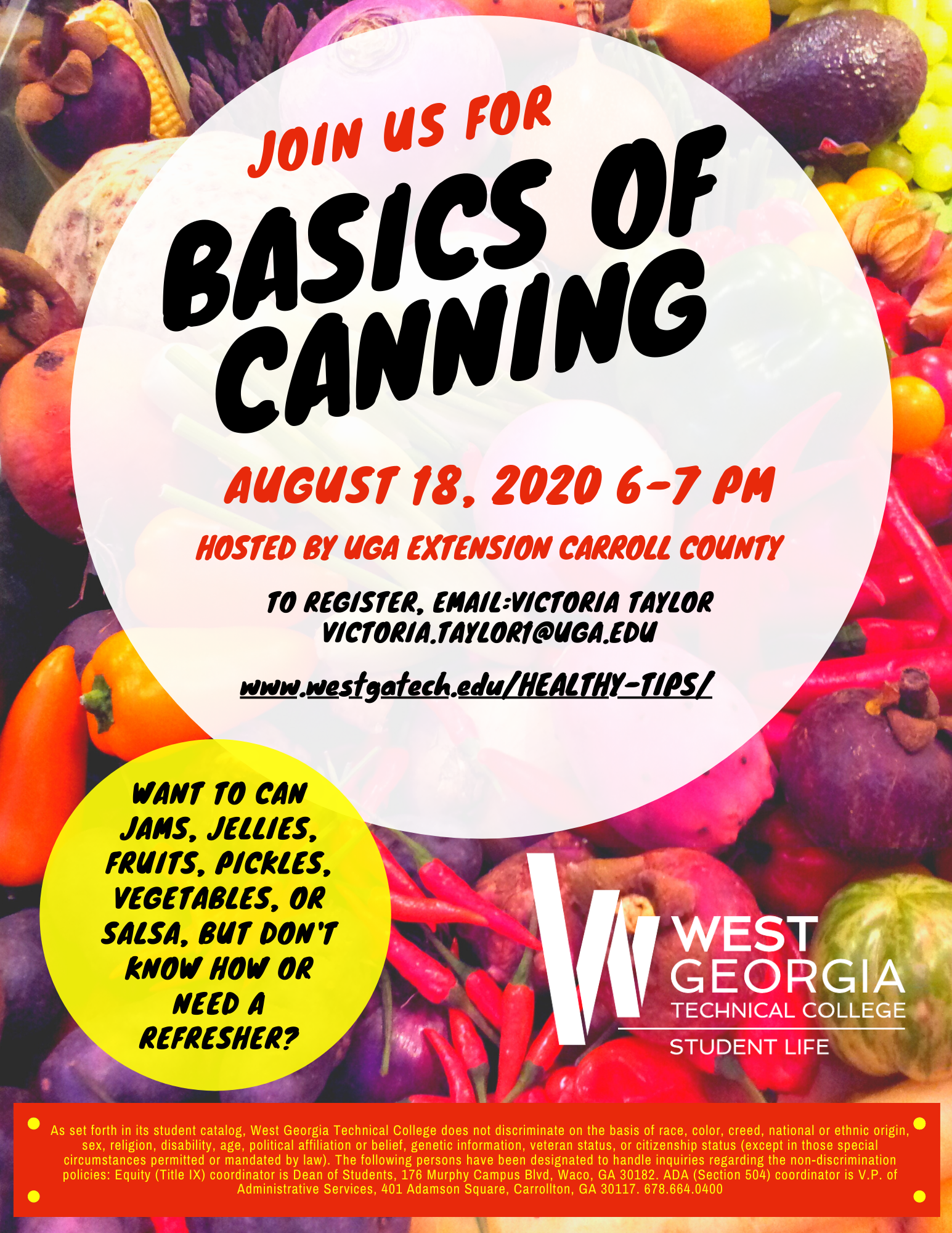 basics of canning flyer