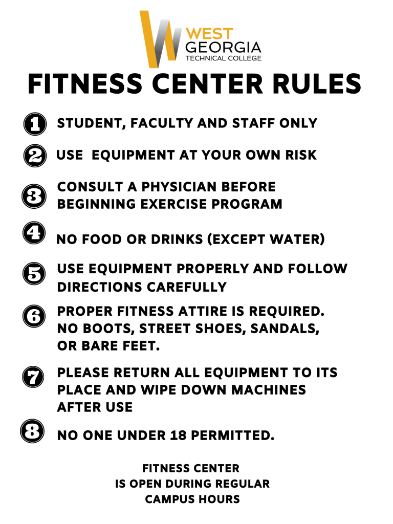 fitness center rules