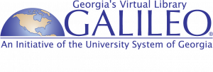 GALILEO Georgia's virtual library logo an initiative of the university system of georgia text by a globe