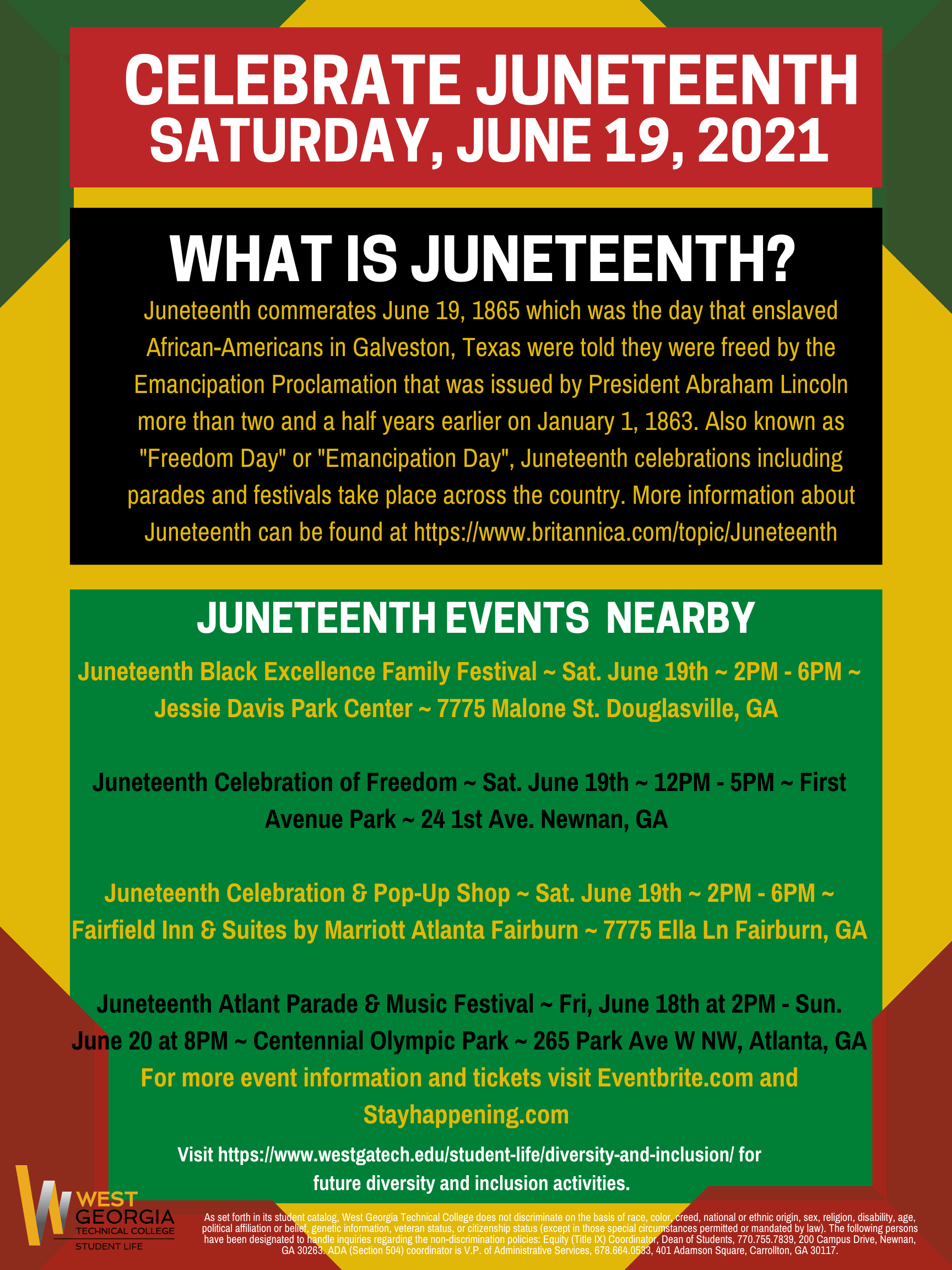 Juneteenth info flyer
