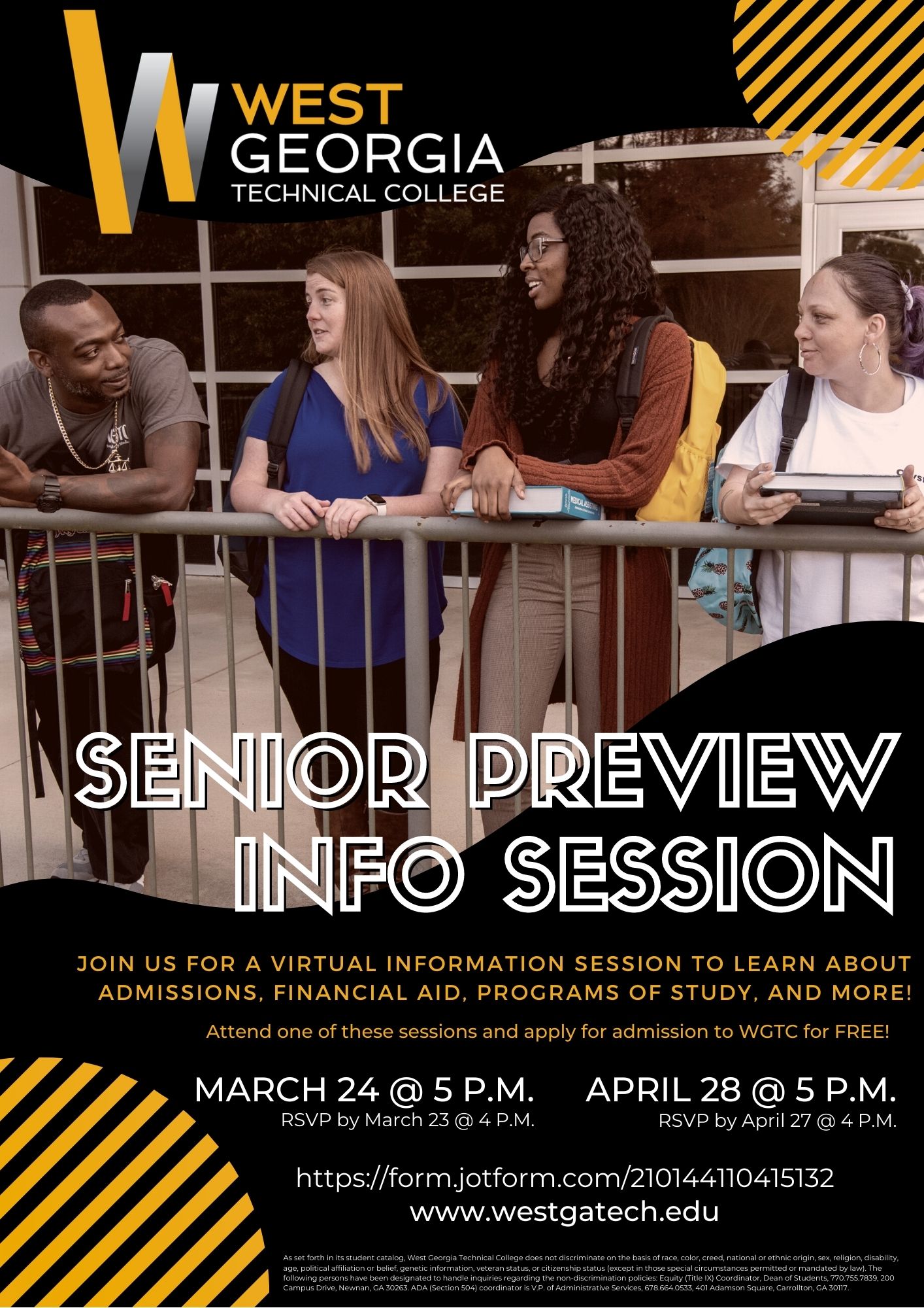 Senior Preview Info session flyer