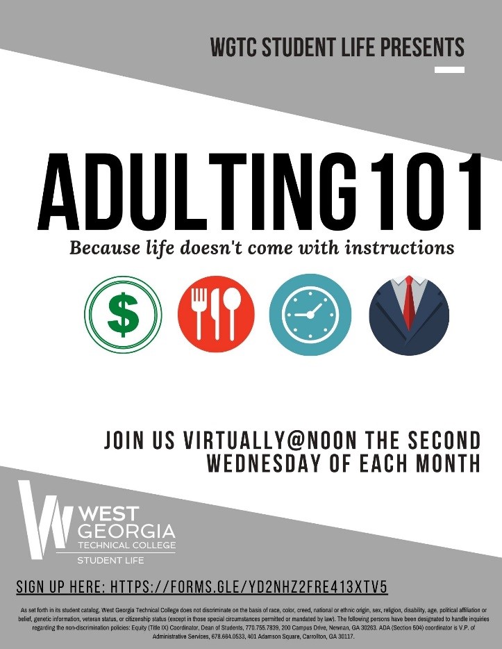 adulting flyer