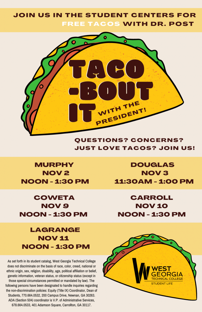 tacos with the president info flyer