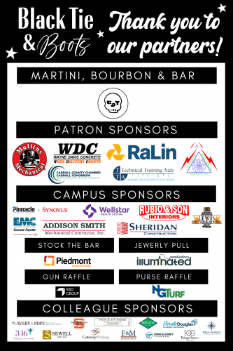 List of Black Tie and Boots Sponsors