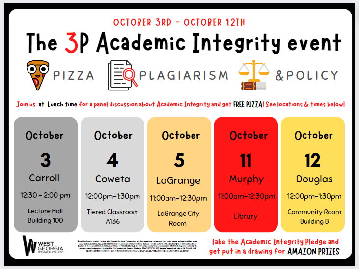 3p academic integrity event flyer