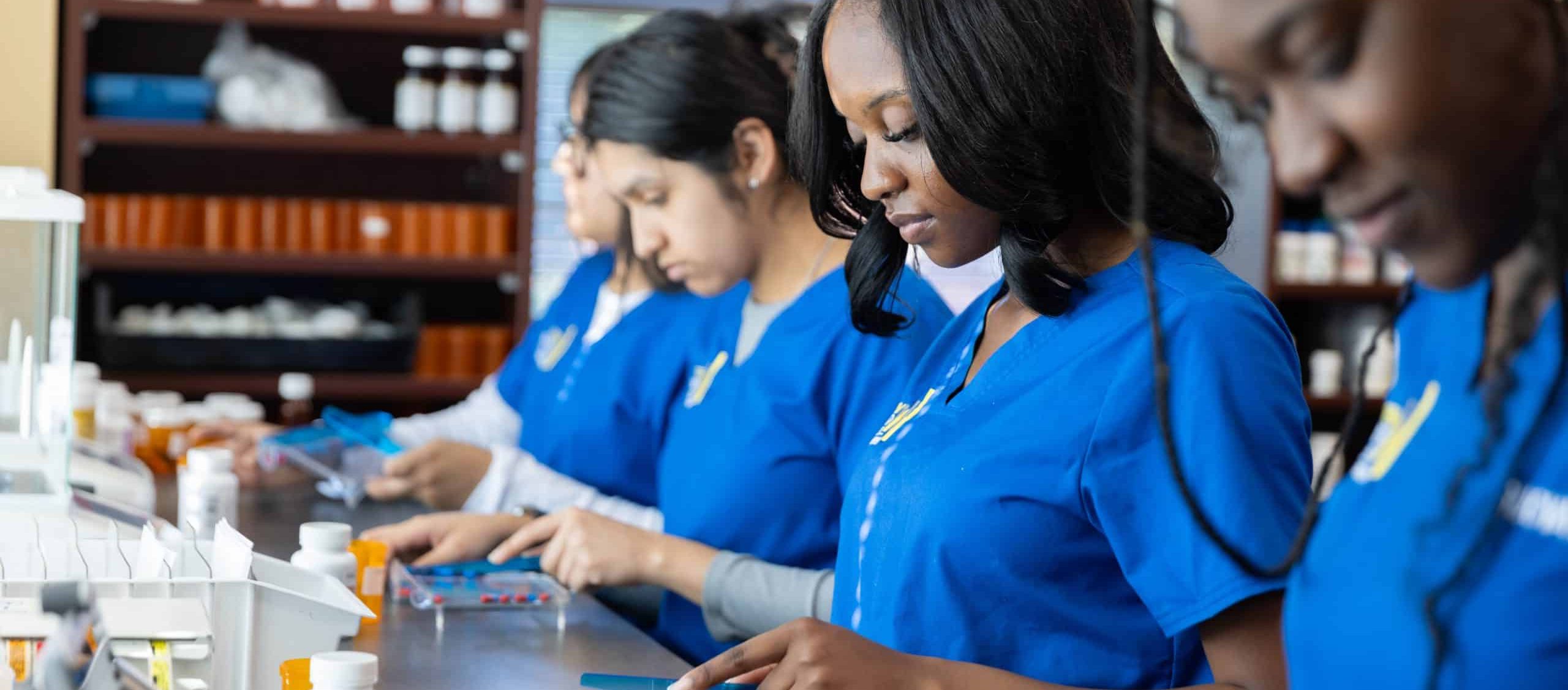 Pharmacy Technology Students working