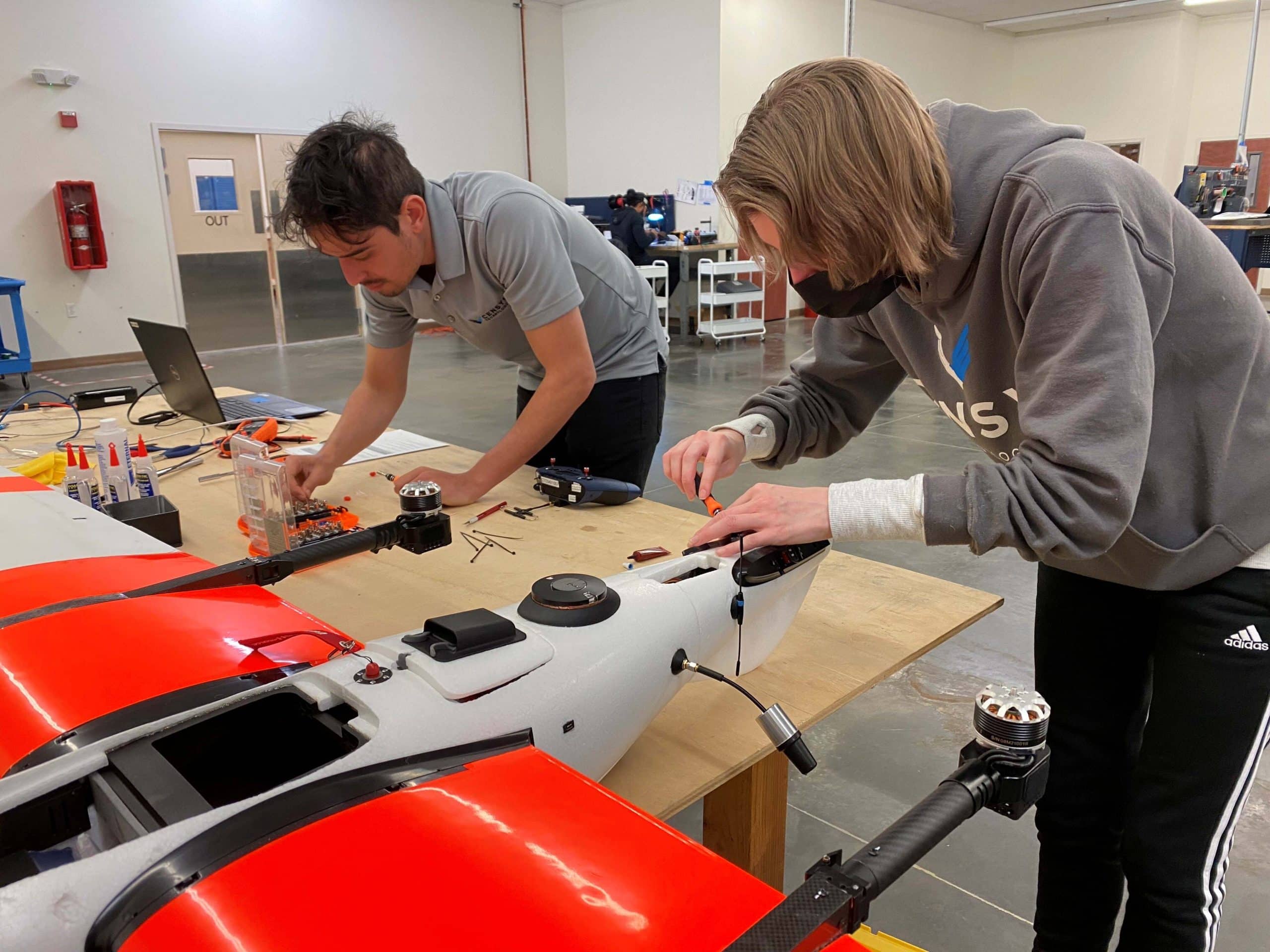 Students working on a project