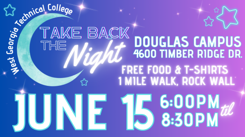 Take Back the Night Flyer with Event Details