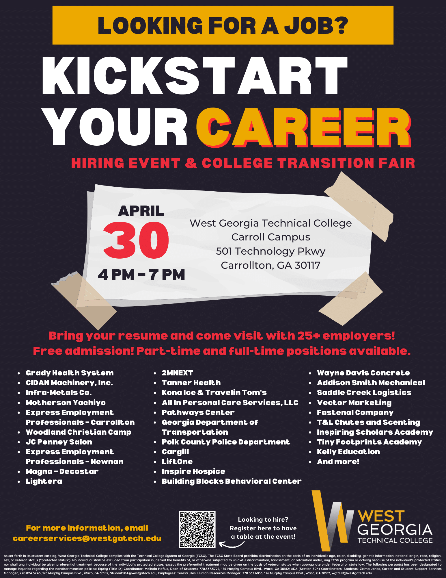 Kickstart Hiring Event Flyer