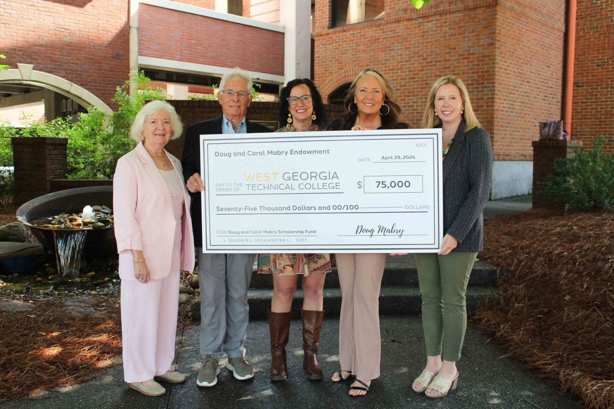Mabry Scholarship presentation of check