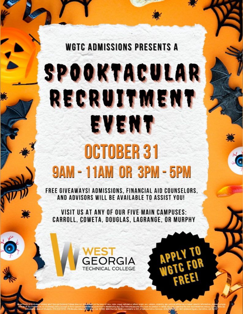 spooktacular flyer october 31 9am-11am or 3pm-5pm free application any campus