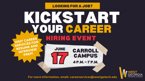 Kickstart your career event flyer with event details