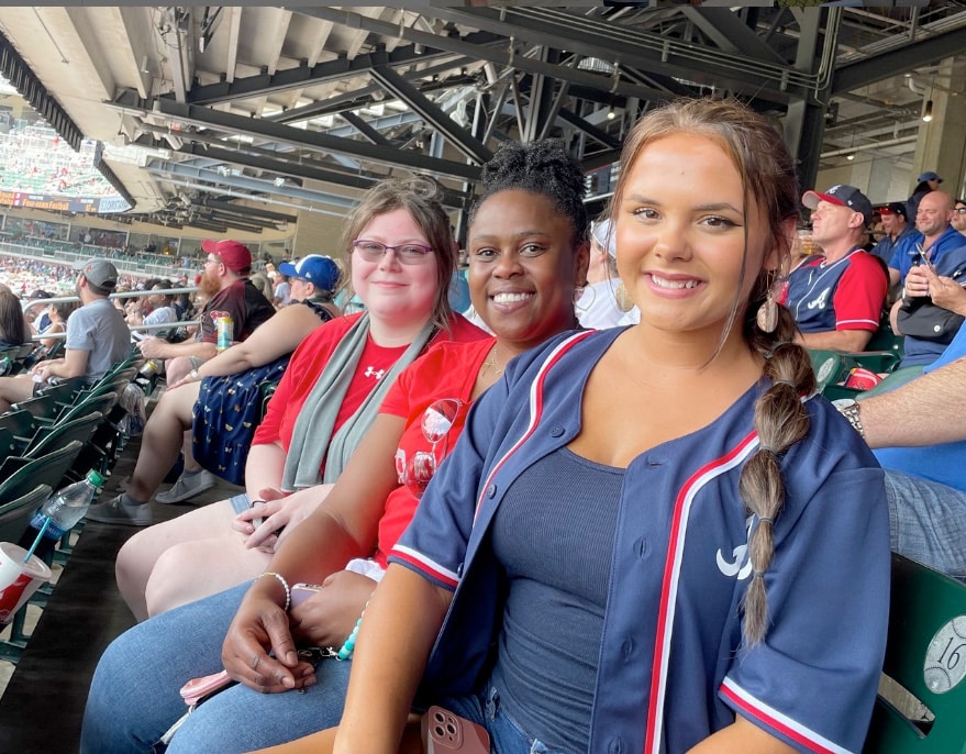 Engineering Tech students at a Braves baseball game