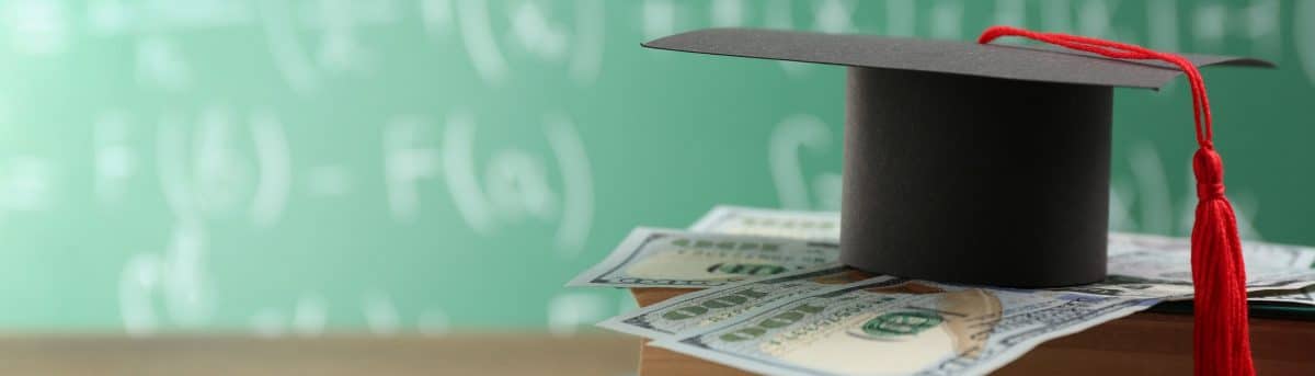 Books, money, and a graduation cap