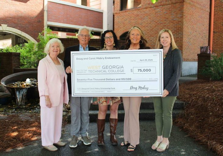 Mabry Scholarship presentation of check