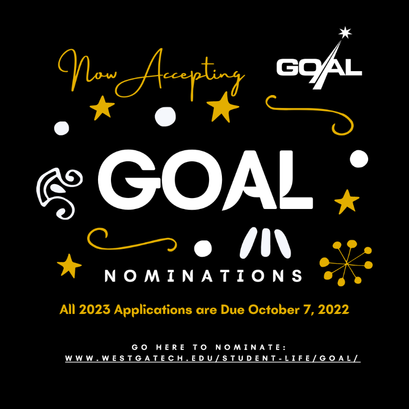 GOAL nominations all 2023 nominations due October 7, 2022