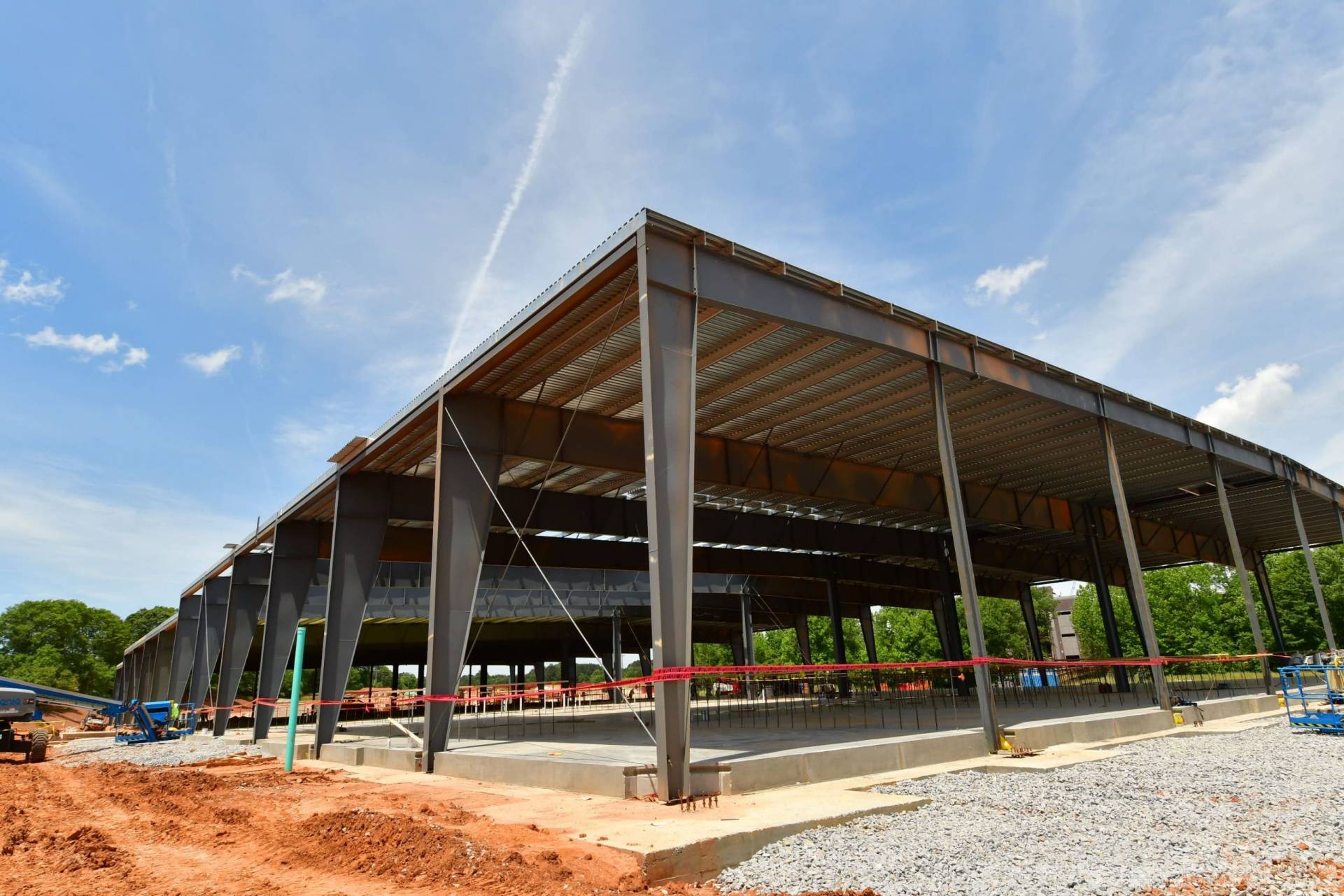 structural steel of building under construction