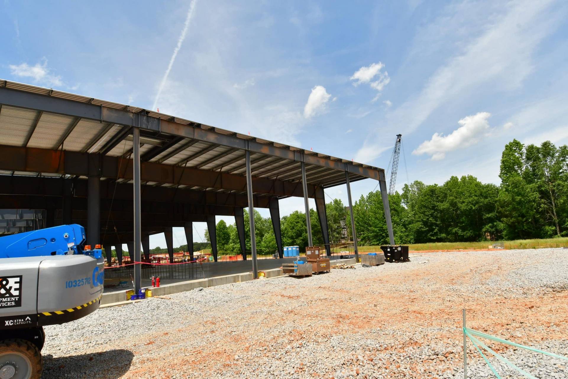 structural steel of building under construction